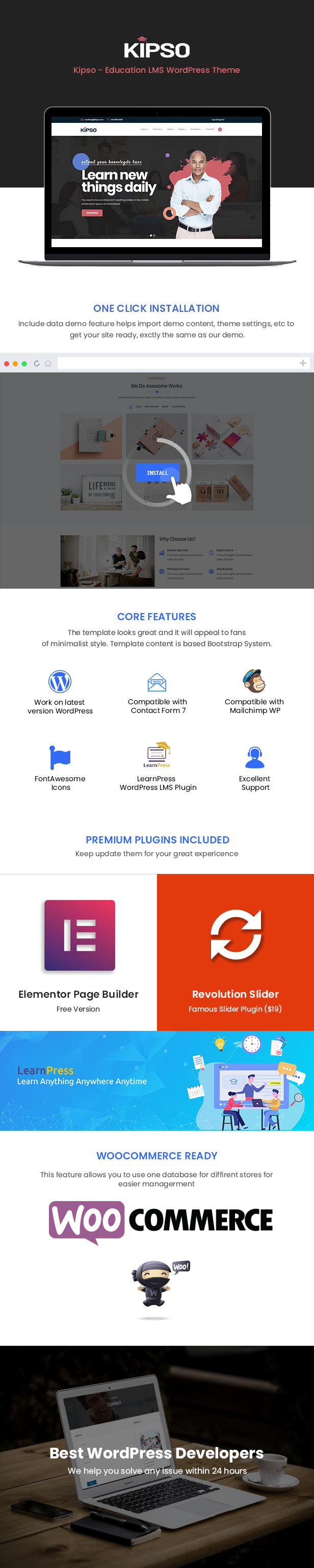 Kipso - Education LMS WordPress Theme