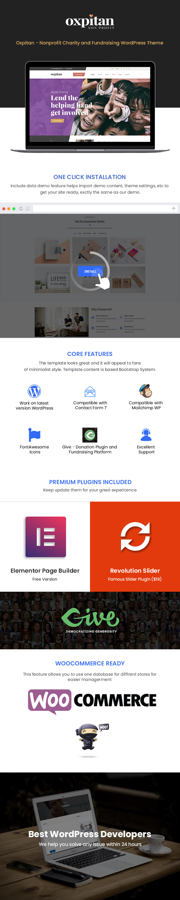 Oxpitan - Nonprofit Charity WordPress Theme